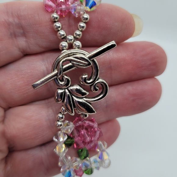 Handbeaded Swarovski Crystal Rose Bracelet - Picture 5 of 5